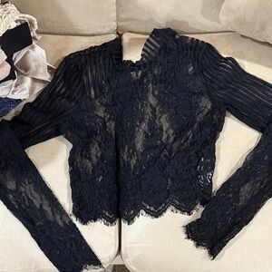 Forever 21 Black Lace Top